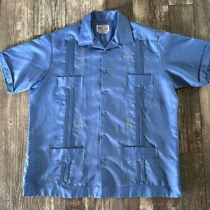 COPACABANA AUTHENTIC YUCATAN GUAYABERA SATIN-SEDA SIZE MEXICO 46🇲🇽